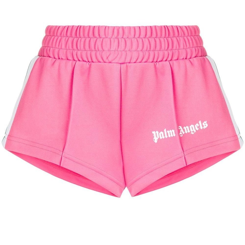 Palm Angels Hot Pink Cropped Track Shorts Size: XS